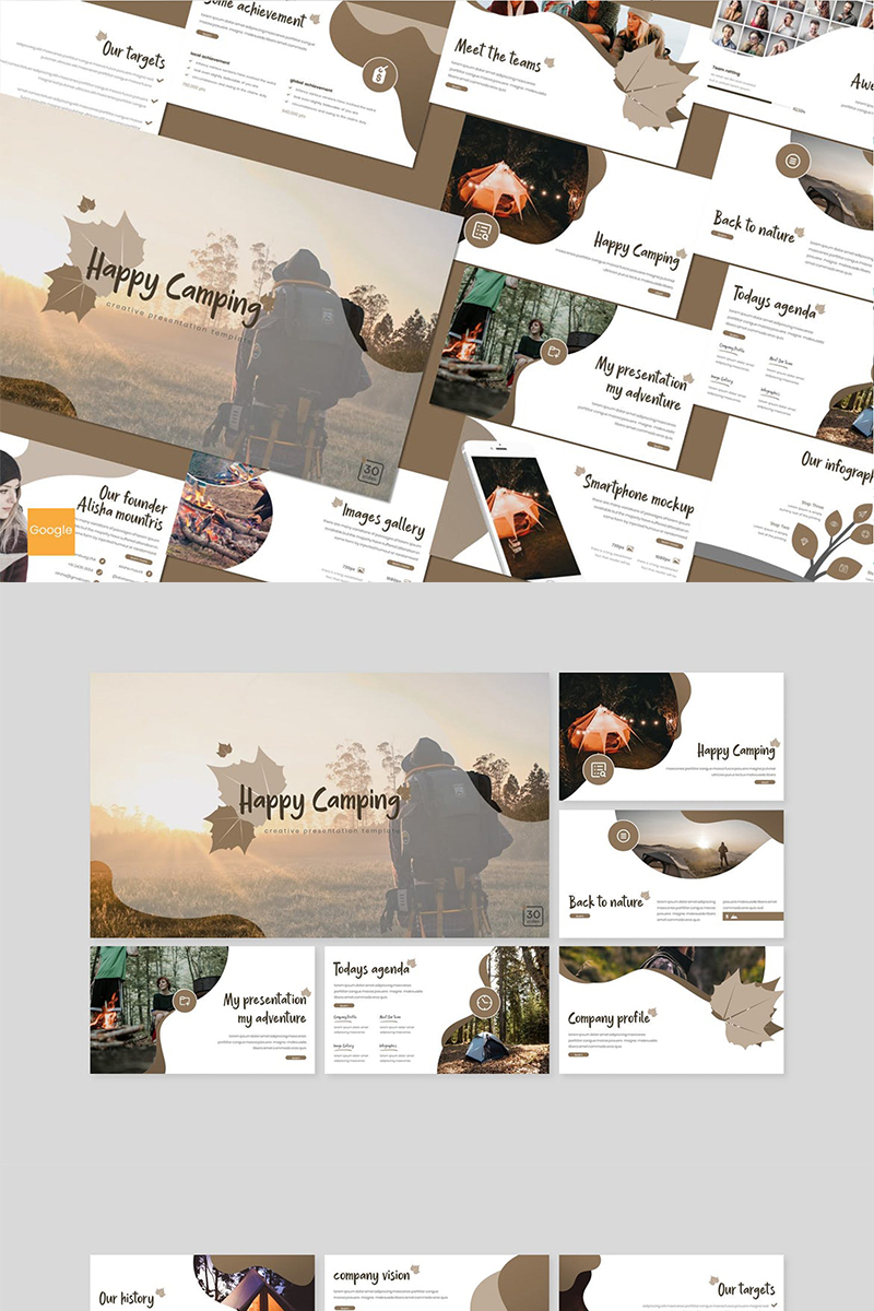 Happy Camping Google Slides