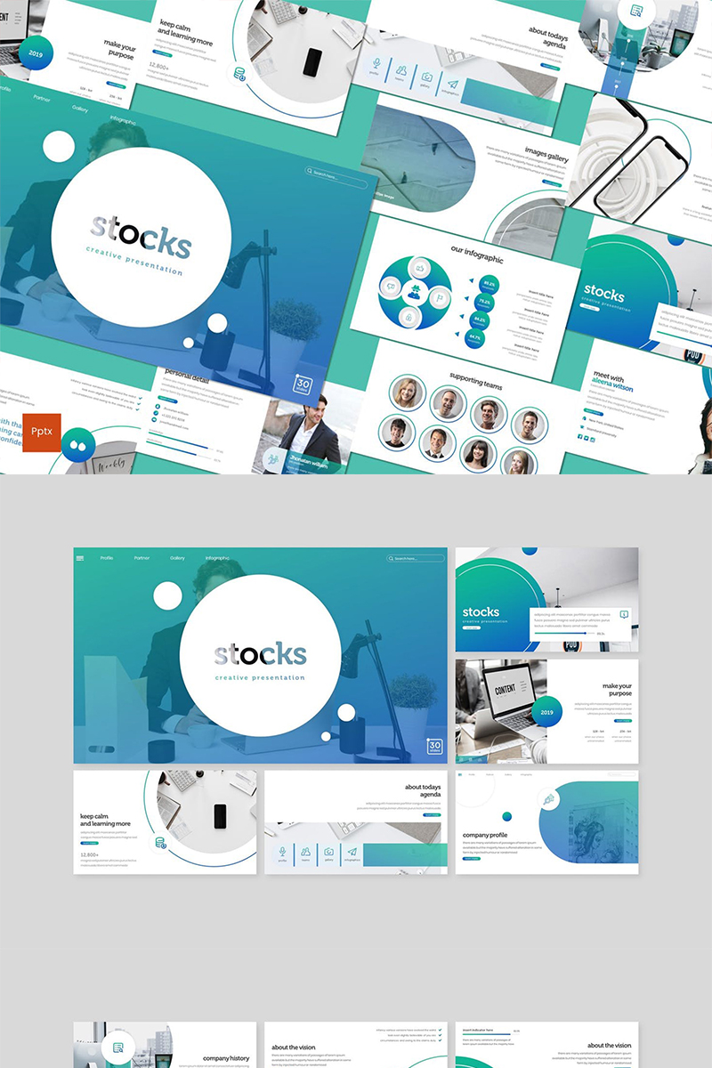 Stocks PowerPoint template