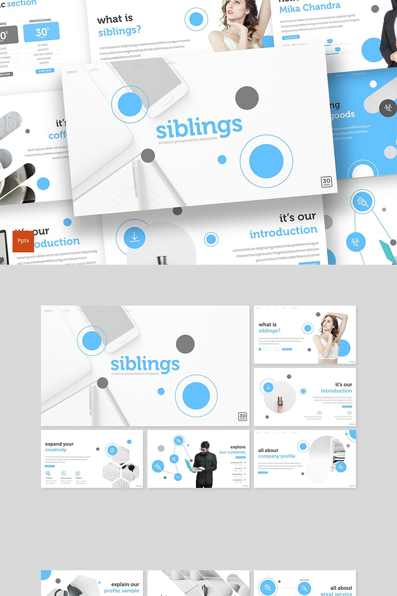 Siblings PowerPoint template