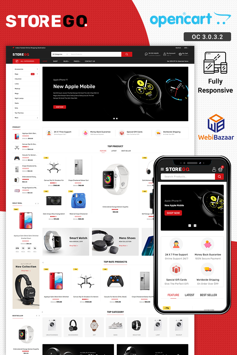 StoreGo - MultiPurpose Electronic Store OpenCart Template