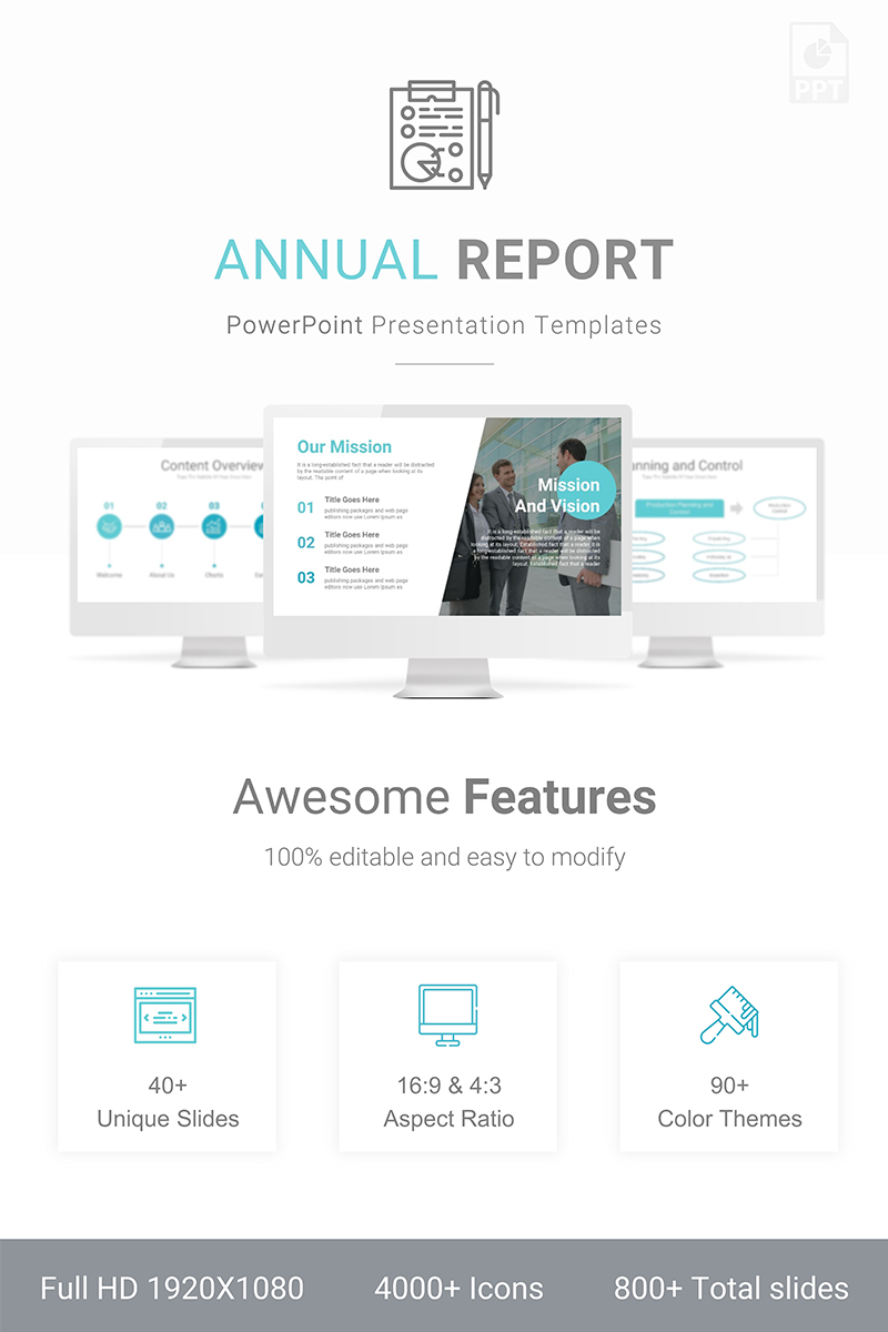 Annual Report Presentation PowerPoint template