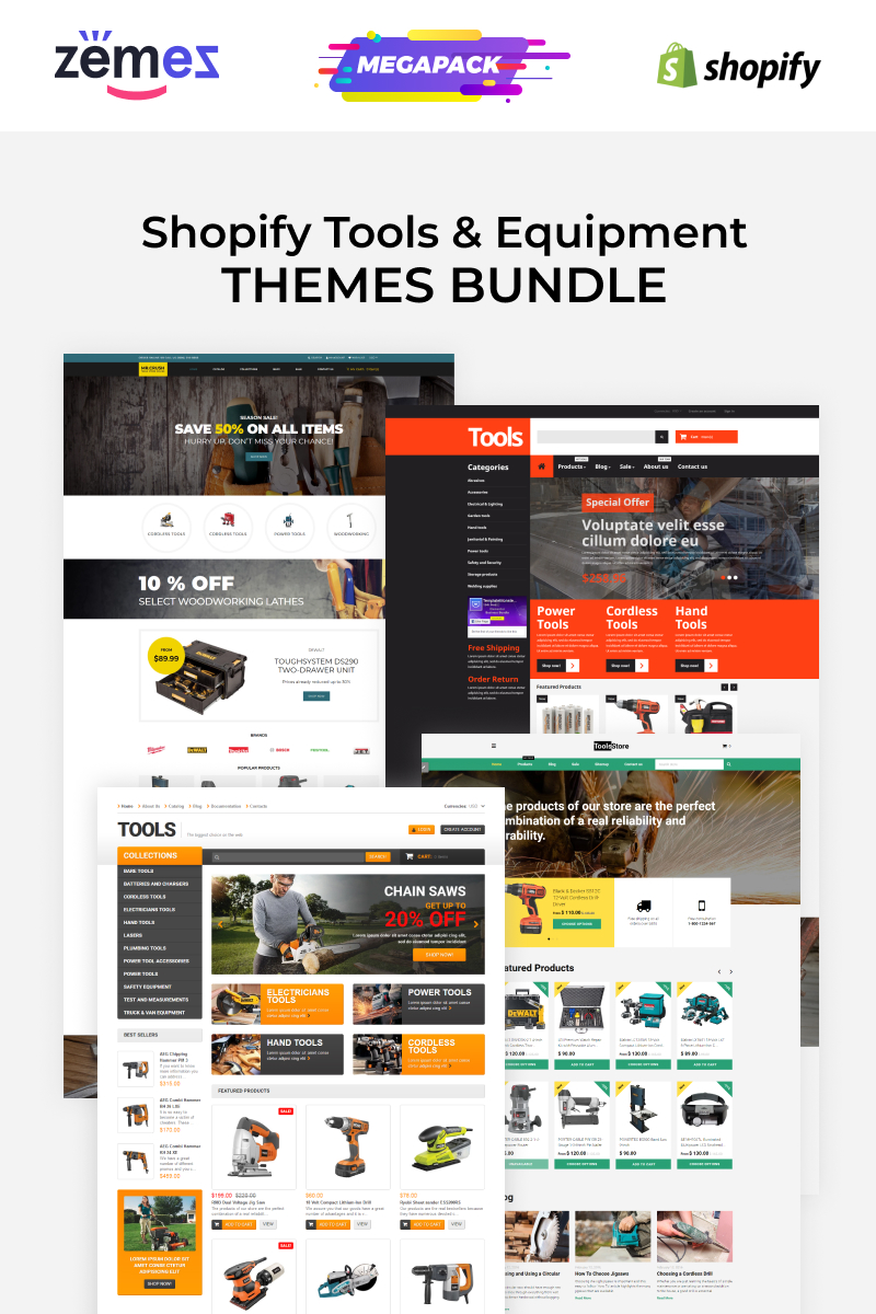 Tools Store Templates Bundle Shopify Theme
