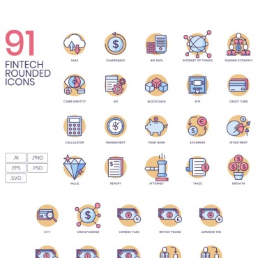 Finance Financial Icon Sets 89537