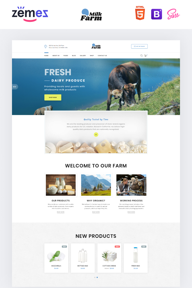 Milk Farm - Dairy Farm Website Template