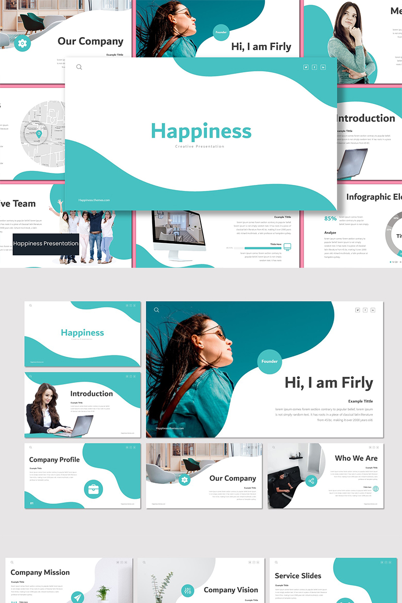 Happiness PowerPoint template