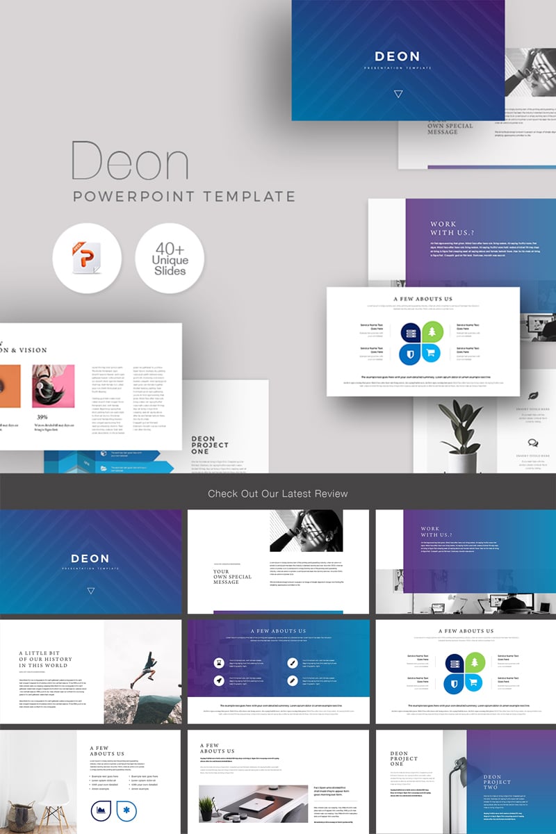 Deon Minimal Clean PowerPoint template