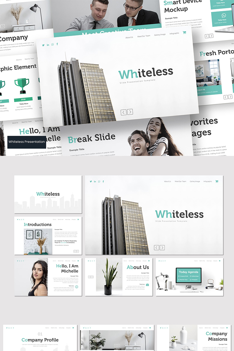 Whiteless PowerPoint template