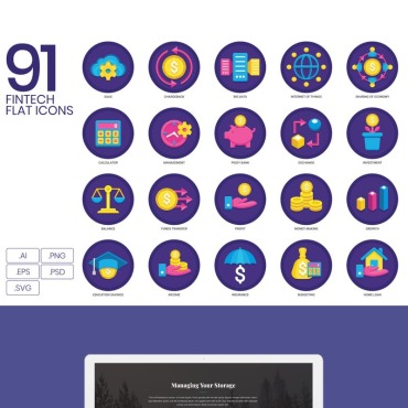 Technology Coin Icon Sets 89610