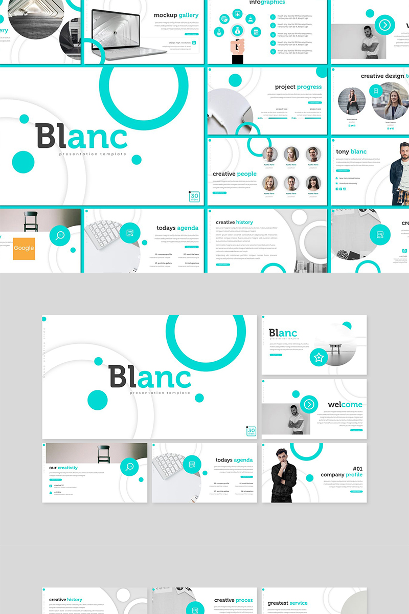 Blanc Google Slides