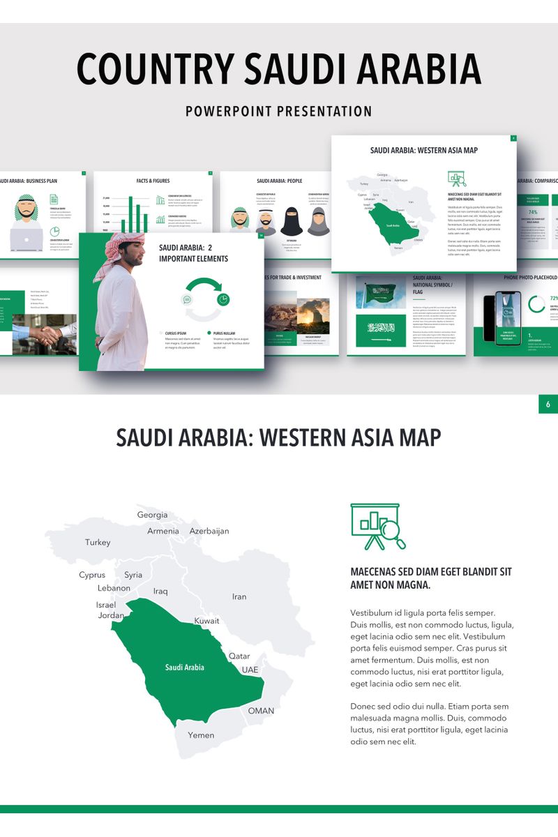 Country Saudi Arabia PowerPoint template