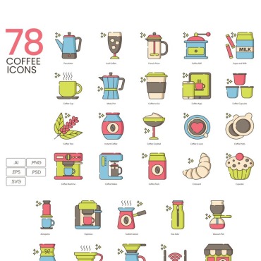 Cafe Coffee Icon Sets 89858
