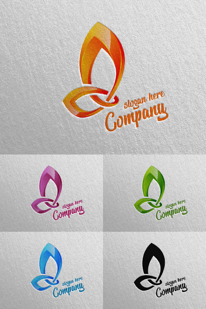 Butterfly Colors 7 Logo Template