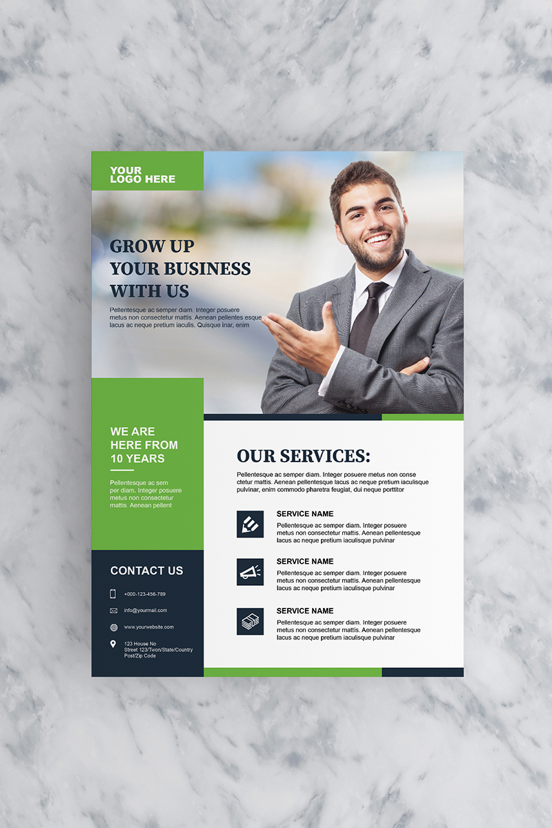Green Flyer - Corporate Identity Template