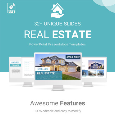 Estate Agency PowerPoint Templates 90177