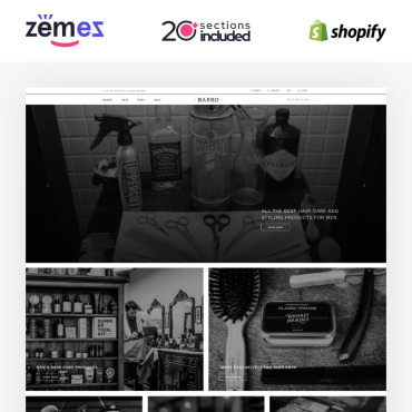 Barber Gromming Shopify Themes 90217