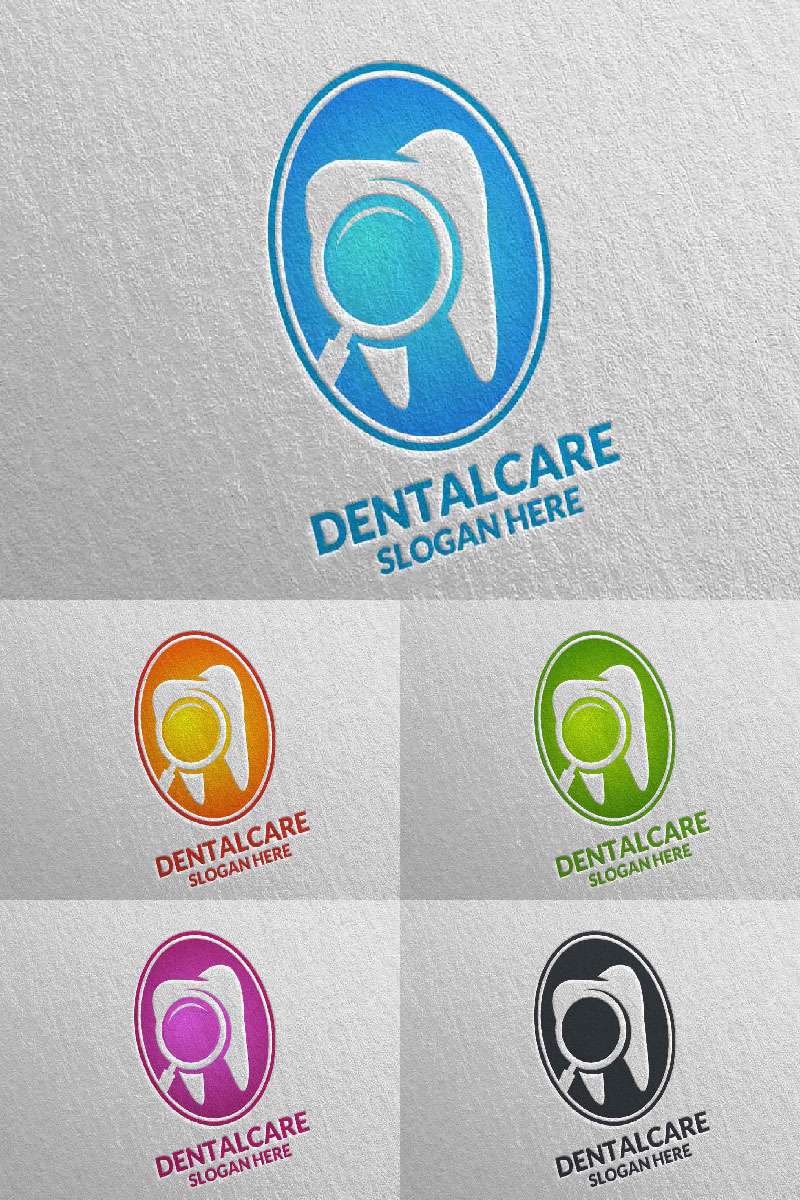 Dental, Dentist stomatology Design 4 Logo Template