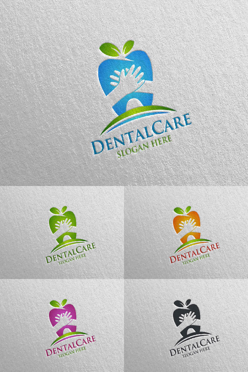Dental, Dentist stomatology Design 3 Logo Template