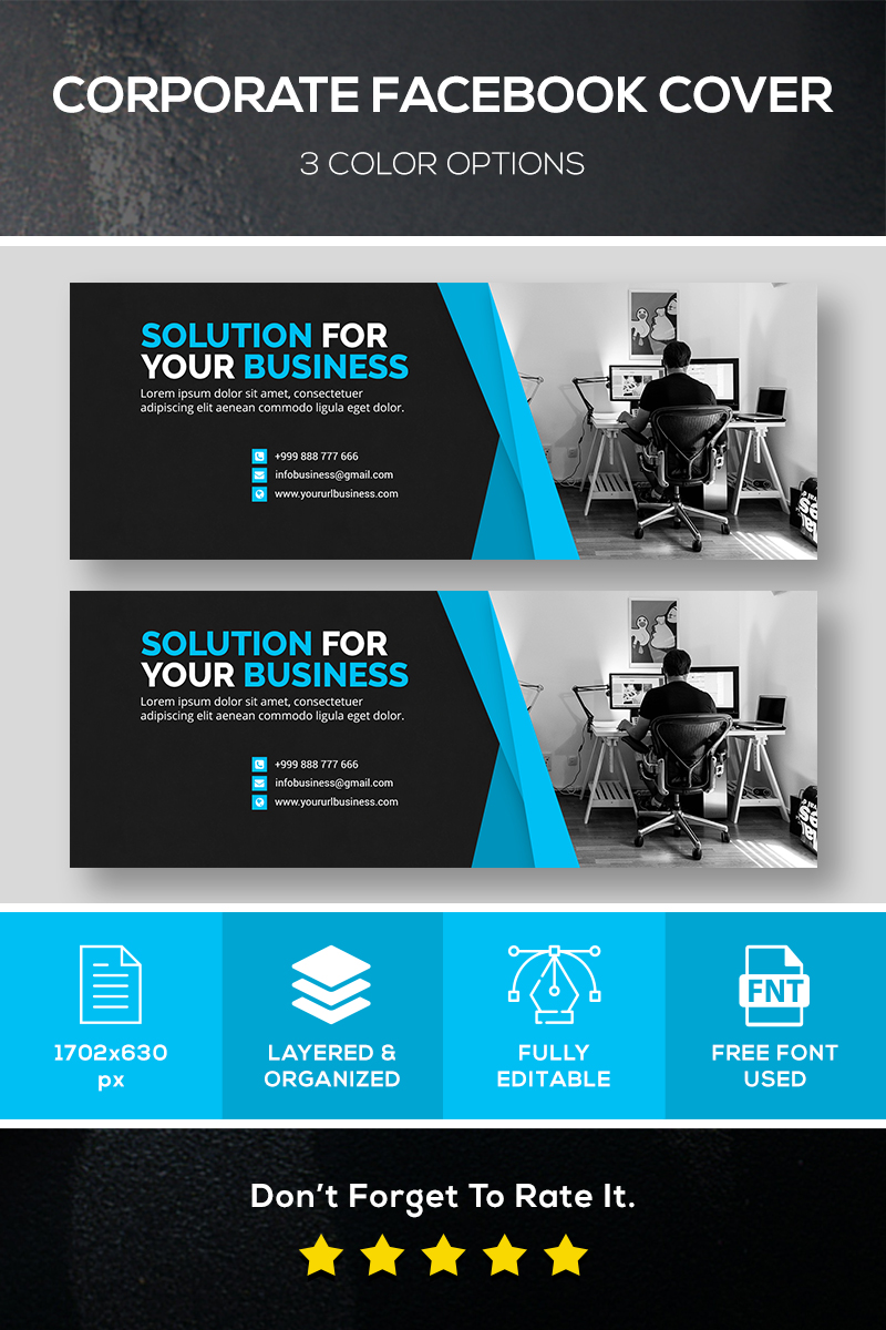 Solution Business Facebook Cover And Corporate Identity Template