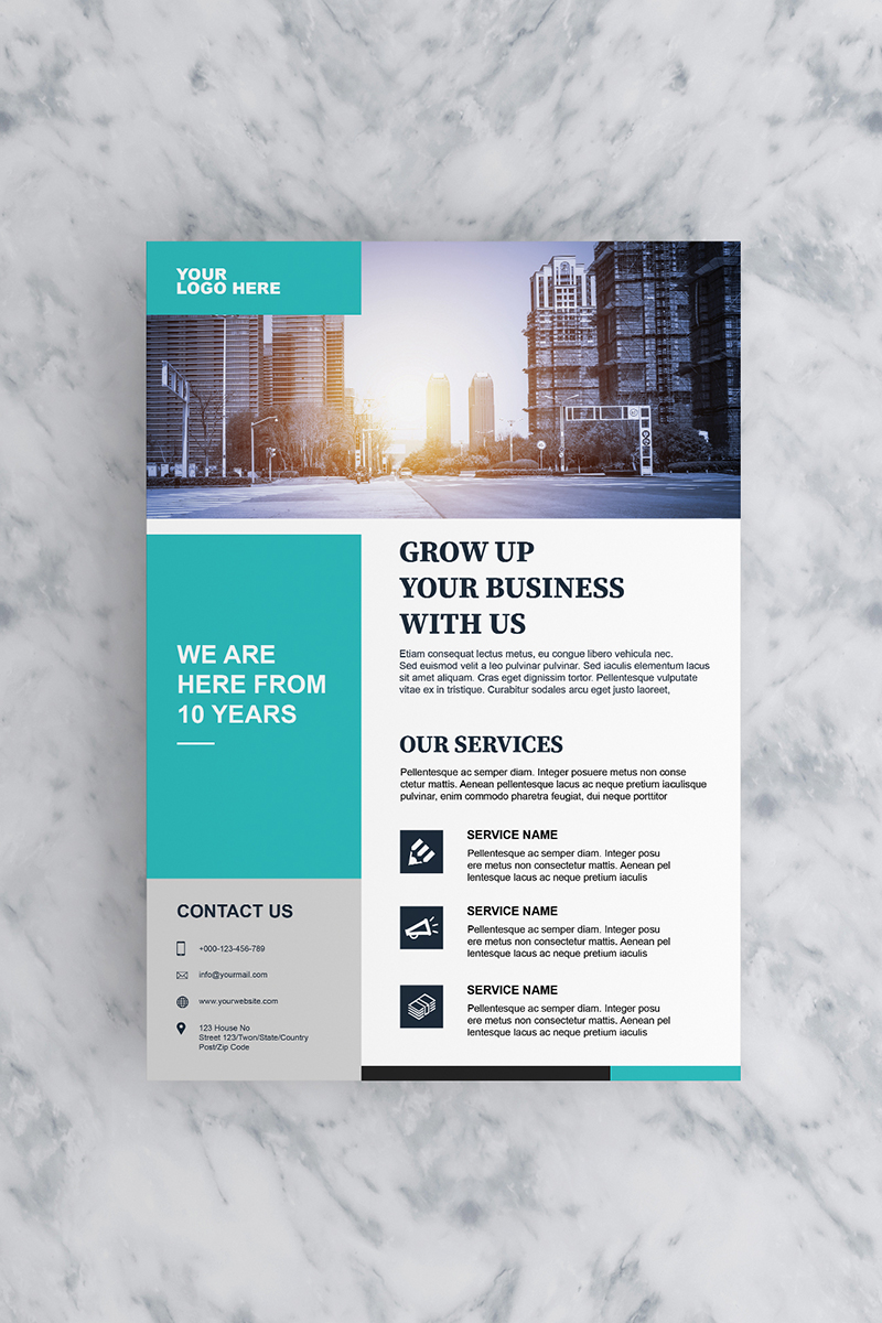 Teal Flyer - Corporate Identity Template
