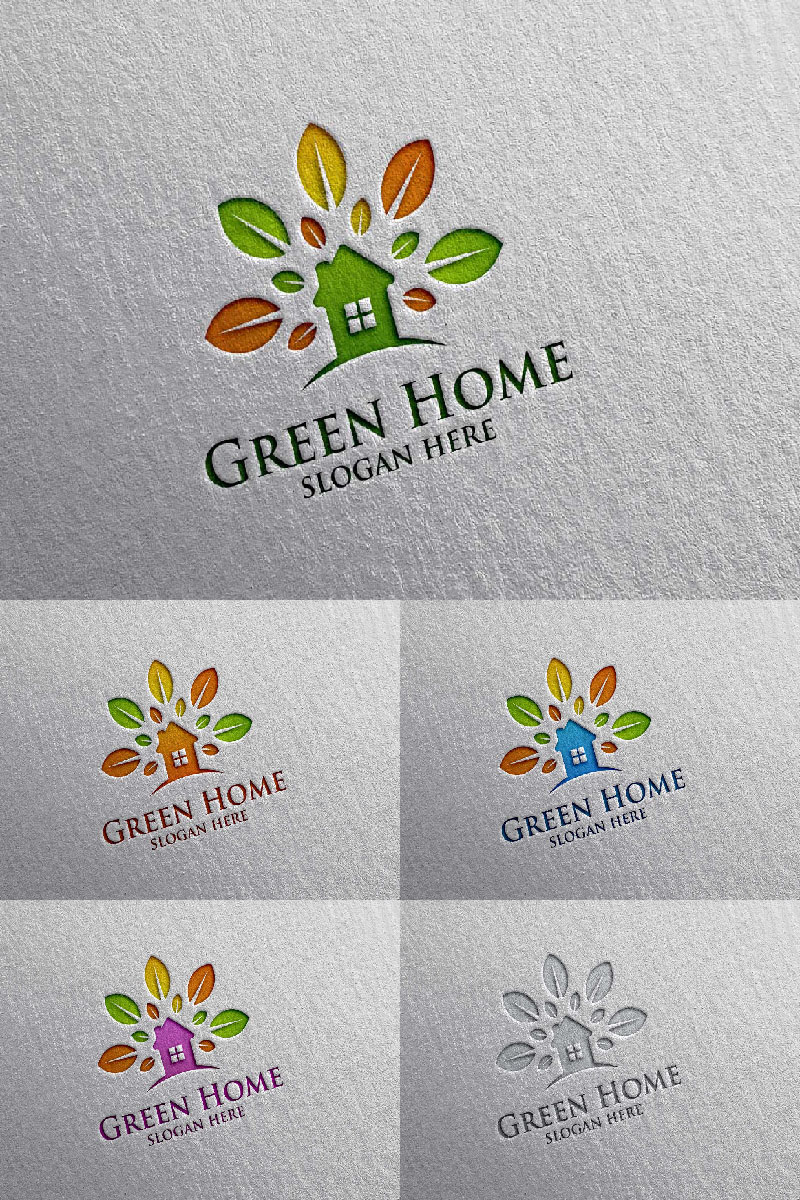 Green Home 7 Logo Template