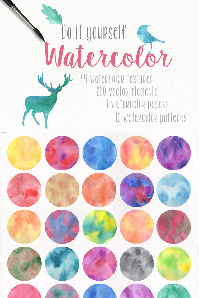 DIY Watercolor Collection Background