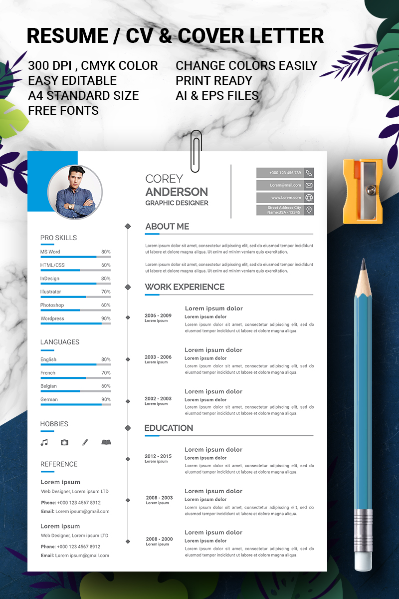 Anderson - Graphic Designer Resume Template