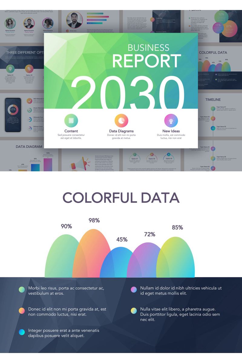 Business Report Colorite Google Slides