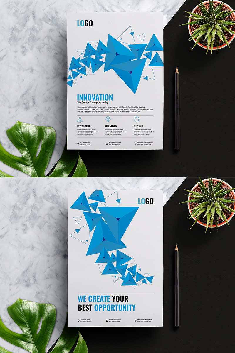 Abstract Business Flyer - Corporate Identity Template