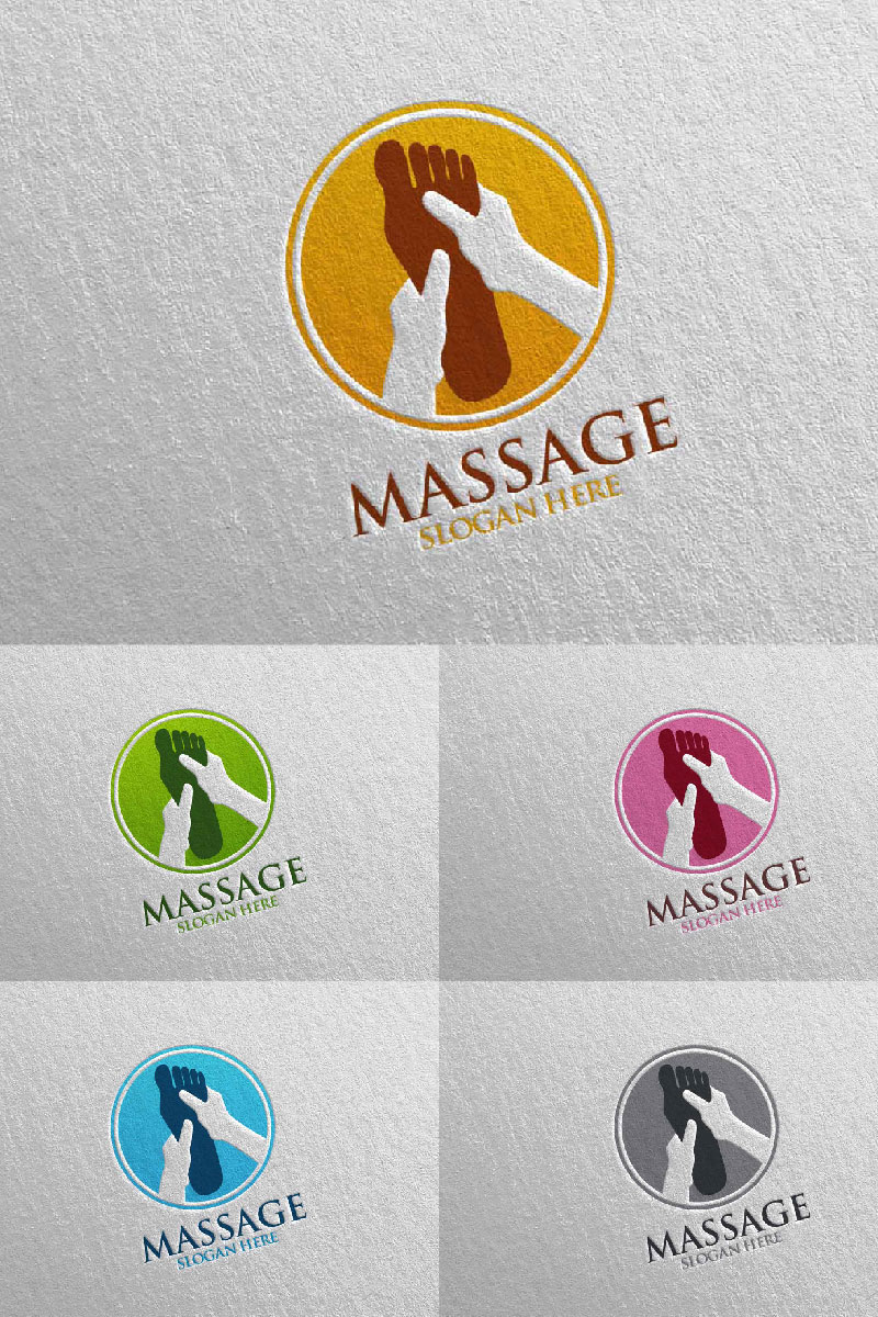 Massage Design 5 Logo Template