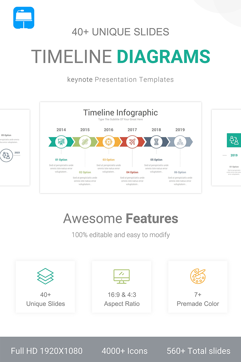 Timeline Diagrams - Keynote template