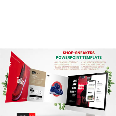 Clothing Shoe PowerPoint Templates 91172