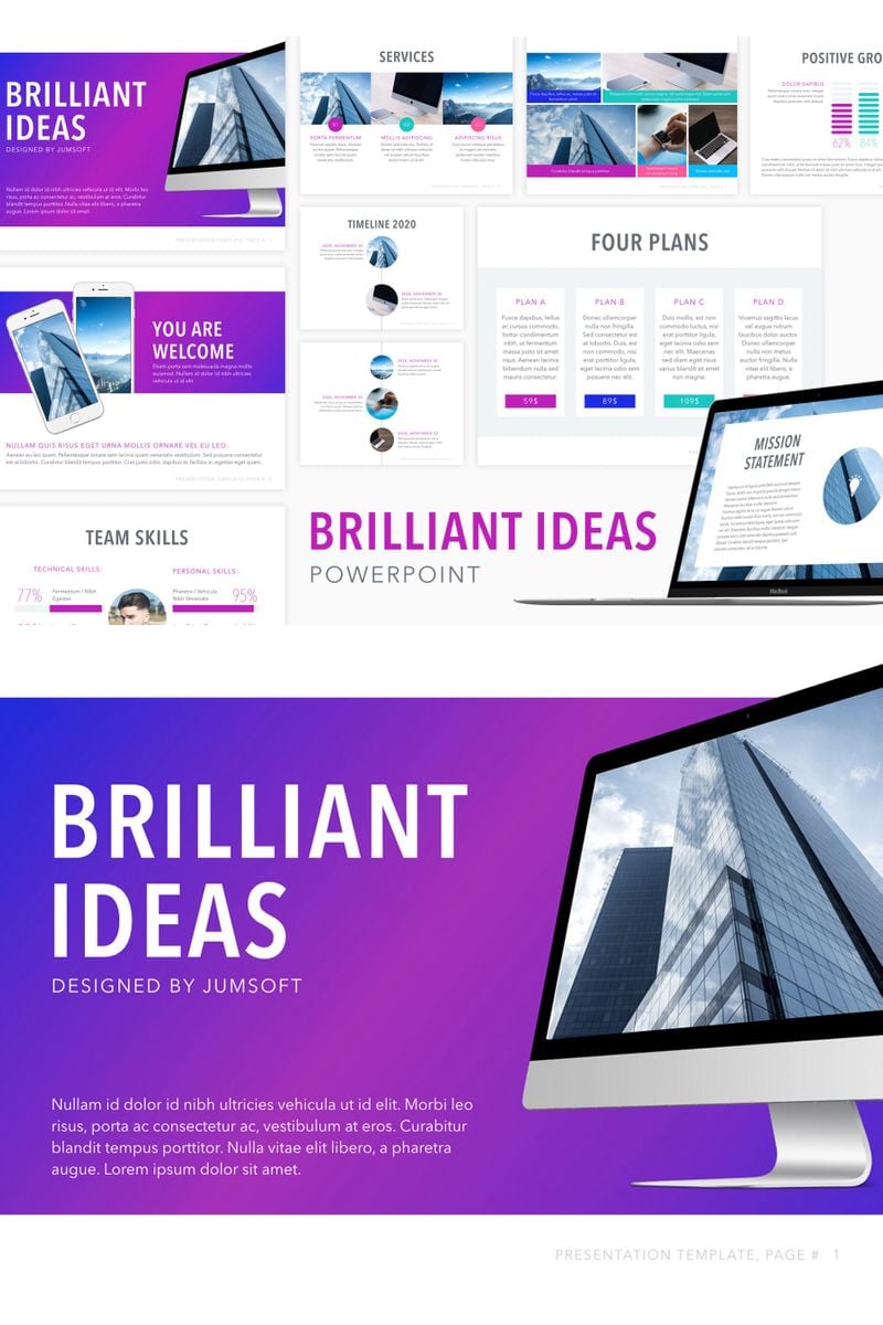 Brilliant Ideas PowerPoint template