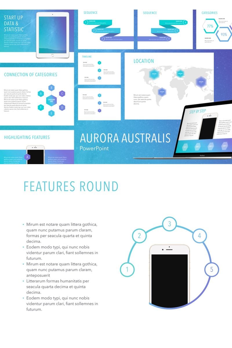 Aurora Australis PowerPoint template