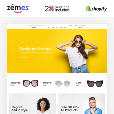 Glasses Eyewear Shopify Themes 91207
