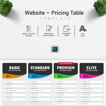 Table Chart PSD Templates 91211