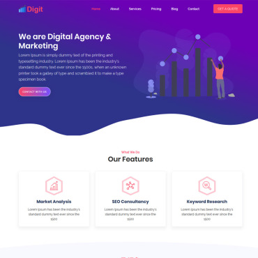 Agency Consulting Landing Page Templates 91214