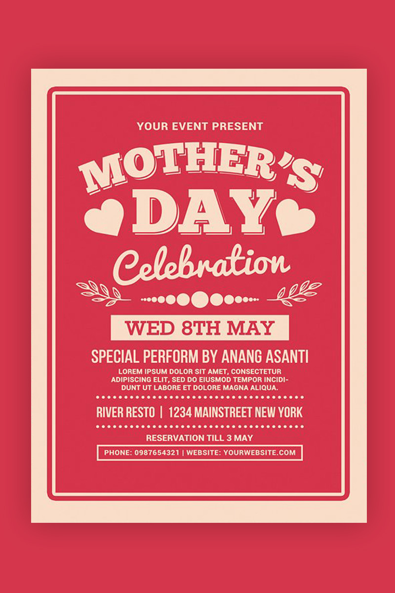 Mother's Day Celebration Typography - Corporate Identity Template