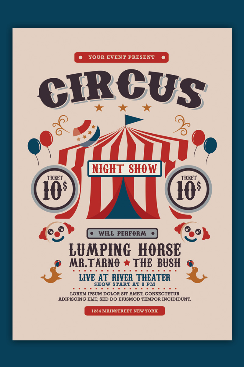 Circus Carnival Show Flyer - Corporate Identity Template