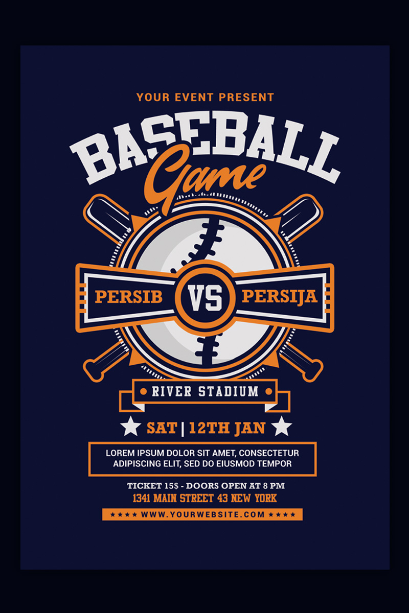 Baseball Game Flyer - Corporate Identity Template