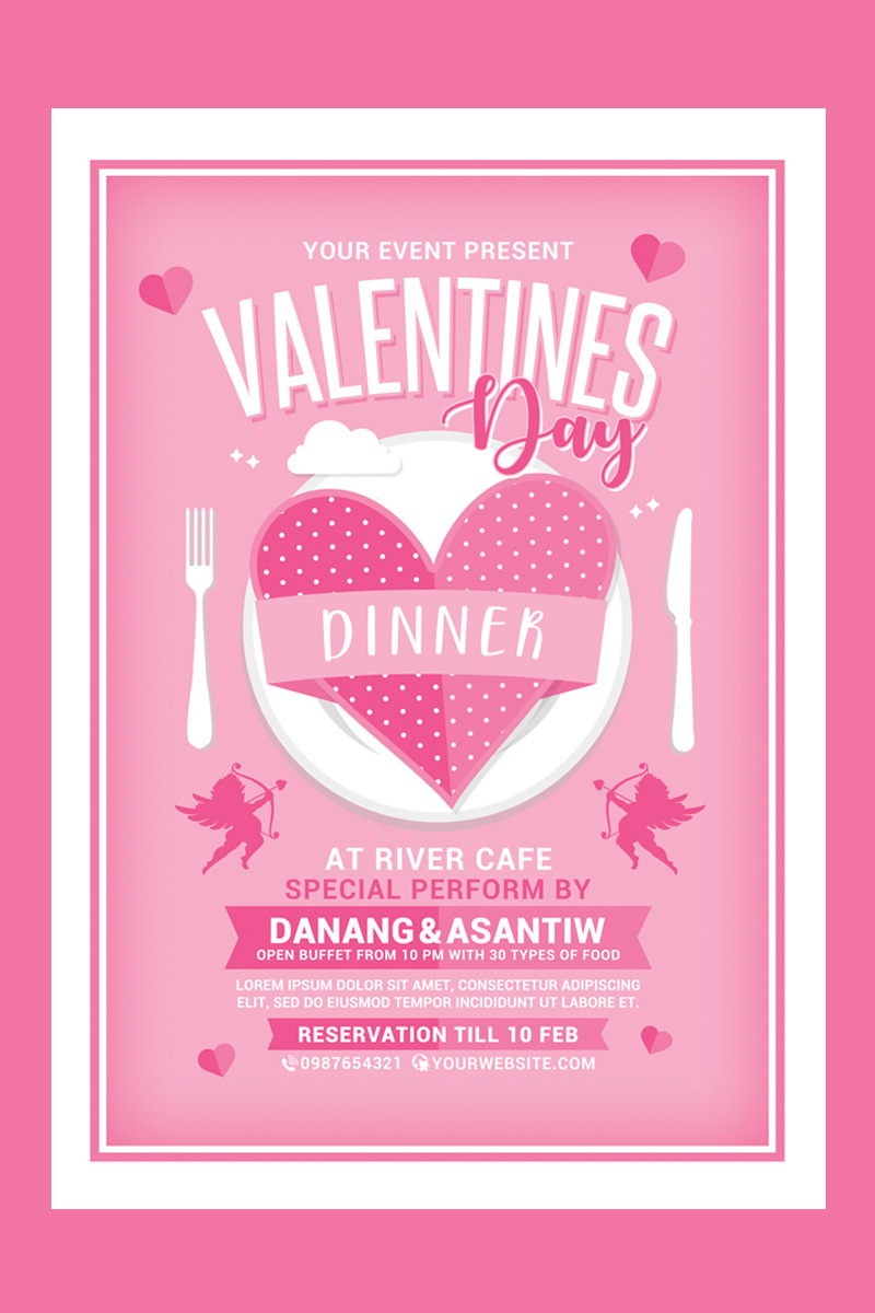 Valentines Day Dinner - Corporate Identity Template
