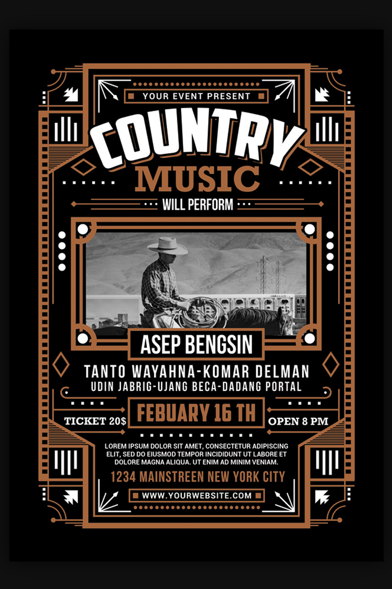 Country Music Flyer - Corporate Identity Template