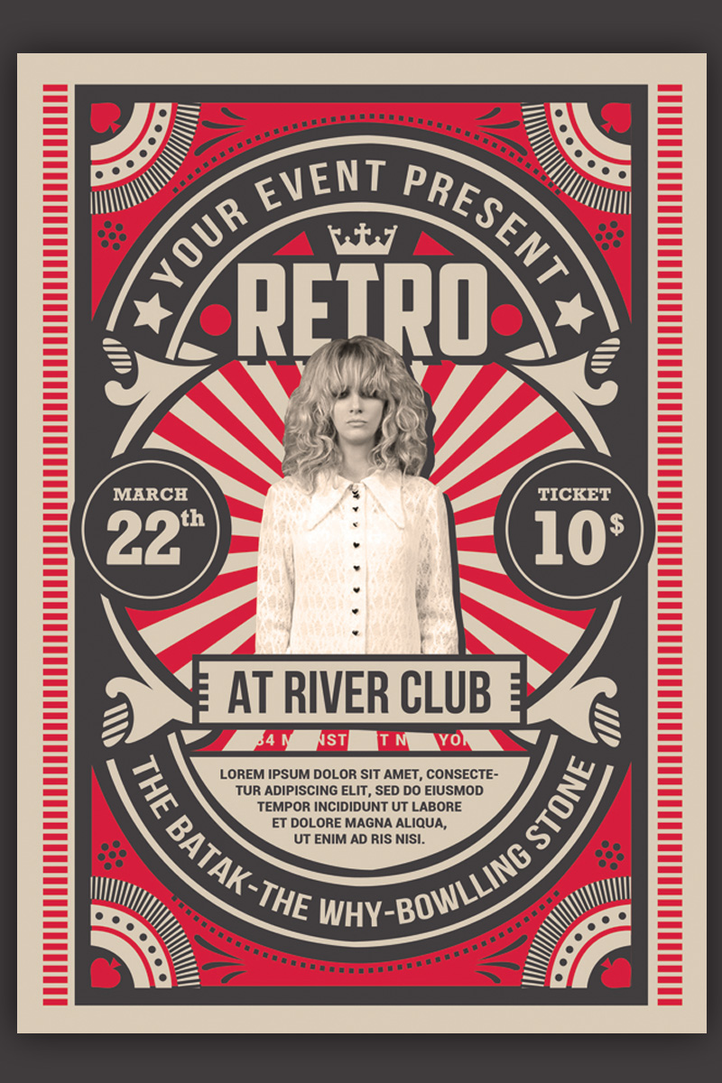 Retro Music Show Flyer - Corporate Identity Template