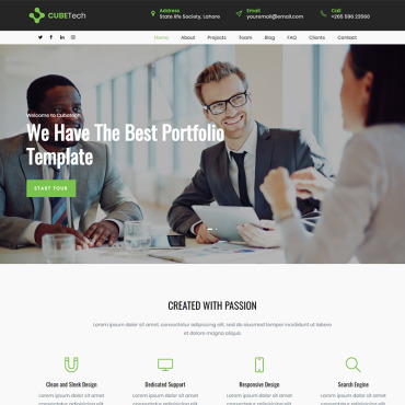 Responsive Business Landing Page Templates 91342