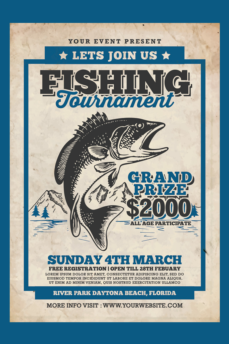 Fishing Tournament Flyer - Corporate Identity Template