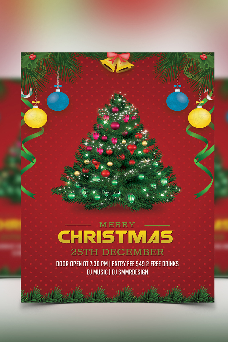 Red Christmas Invitation - Corporate Identity Template