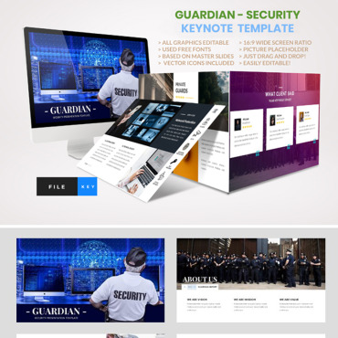 Security Network Keynote Templates 91482