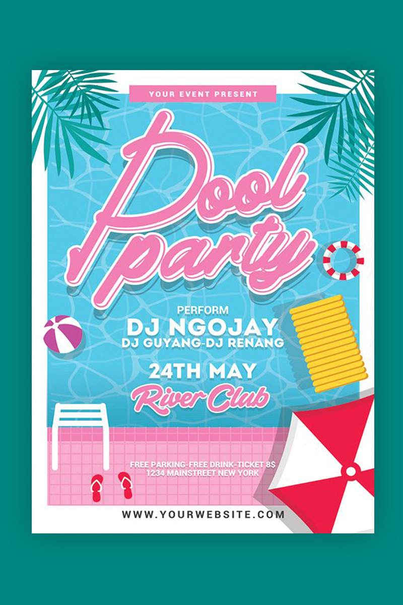 Pool Party Flyer - Corporate Identity Template