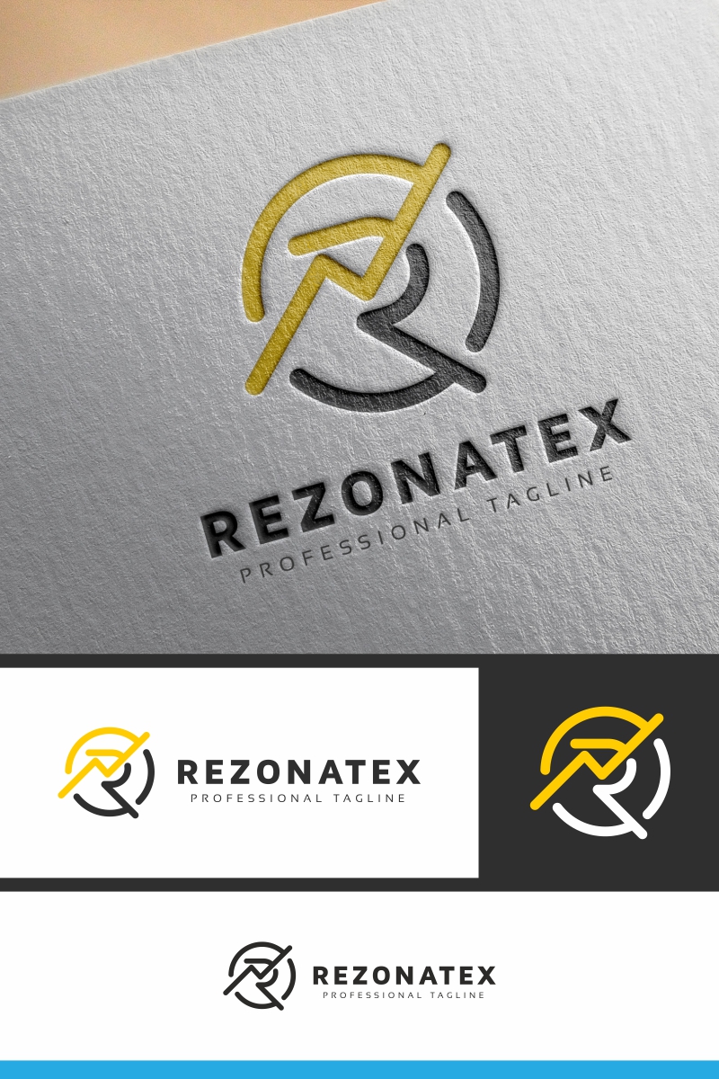 Rezonatex - R Letter Circle Logo Template
