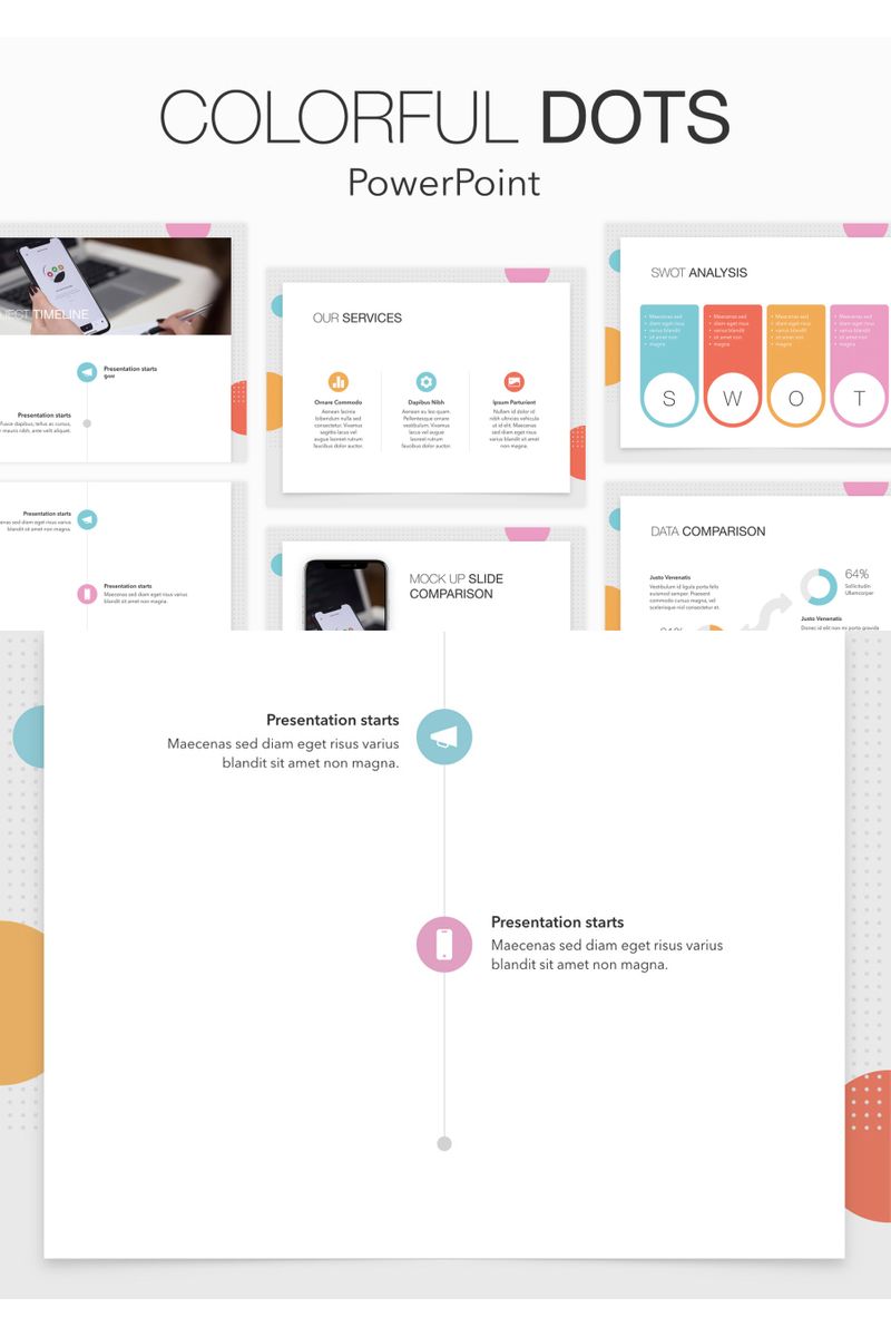 Colorful Dots PowerPoint template