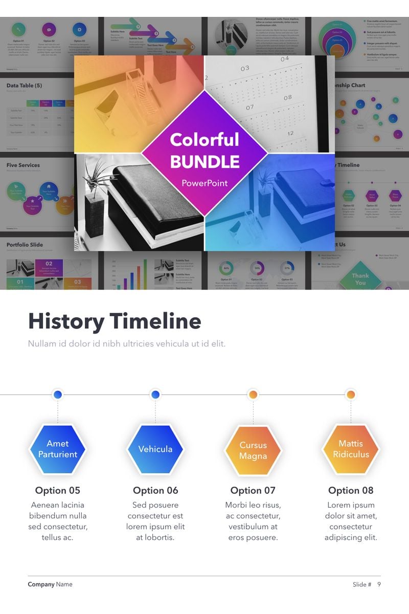 Colorful Bundle PowerPoint template